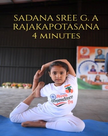 YOUNGEST CHILD TO HOLD RAJAKAPOTASANA FOR 4 MINUTES CONTINUOUSLY