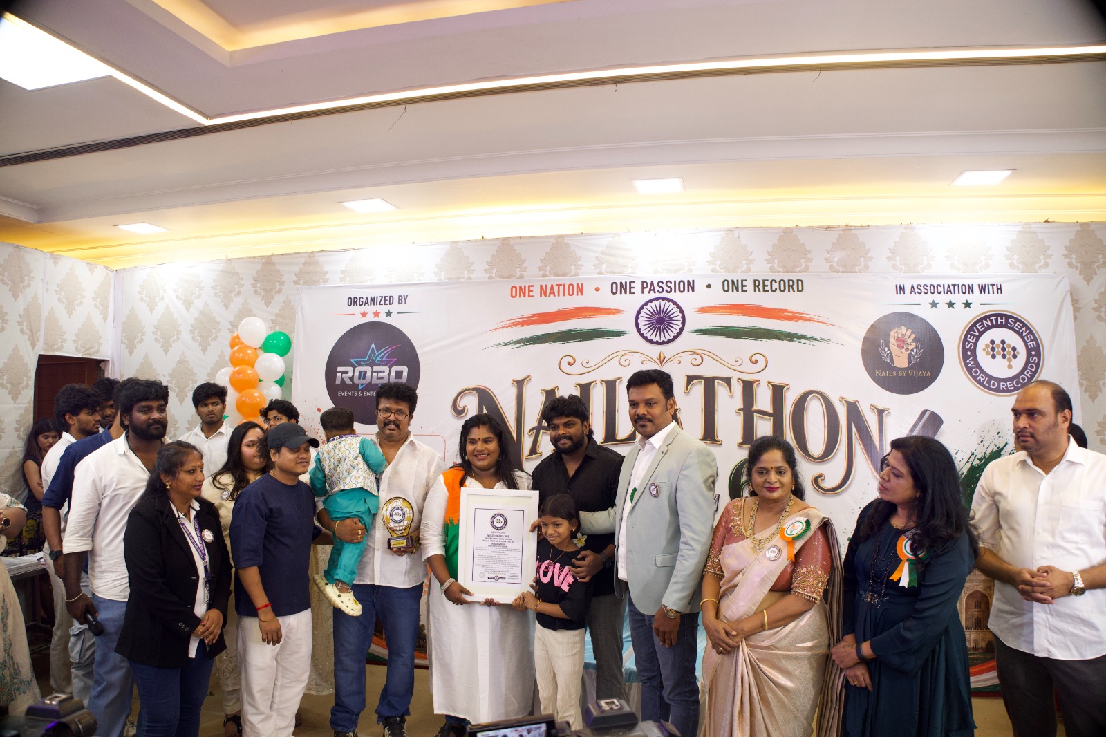 NAILATHON INDIA 2026 THE ULTIMATE WORLD RECORD CHALLENGE INDIA FLAG-THEMED NAIL EXTENSION & NAIL ART gallery image 3